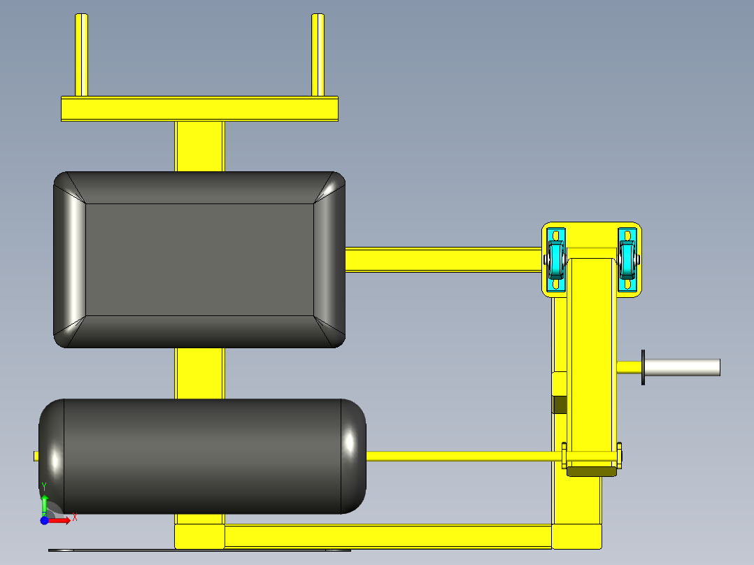 B3003754-股骨延伸健身器材前视图