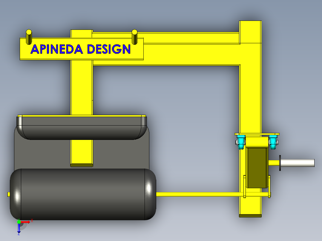 B3003754-股骨延伸健身器材俯视图