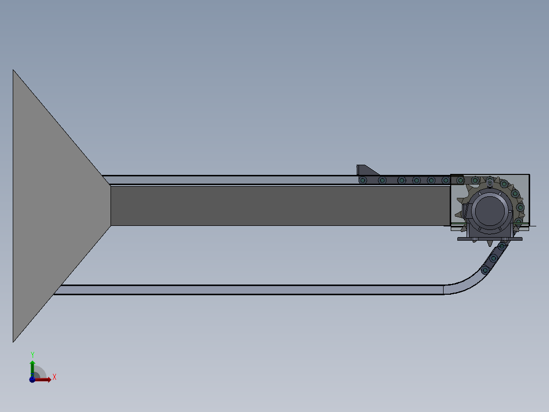 TS-3610 饲料颗粒垂直提升机前视图