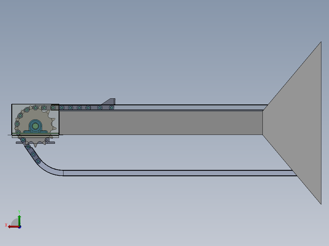 TS-3610 饲料颗粒垂直提升机后视图