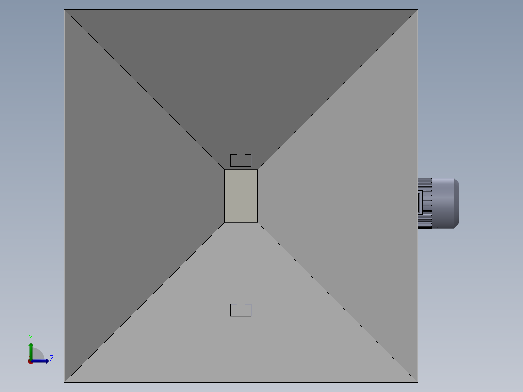 TS-3610 饲料颗粒垂直提升机左视图