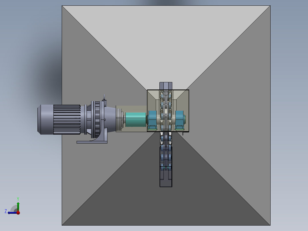 TS-3610 饲料颗粒垂直提升机右视图