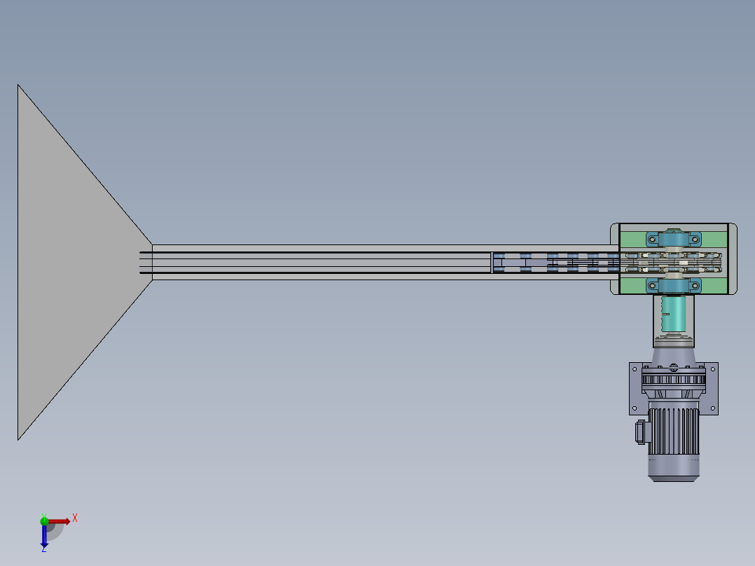 TS-3610 饲料颗粒垂直提升机俯视图