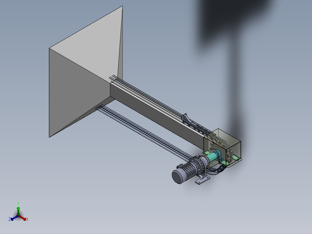 TS-3610 饲料颗粒垂直提升机正等轴测图