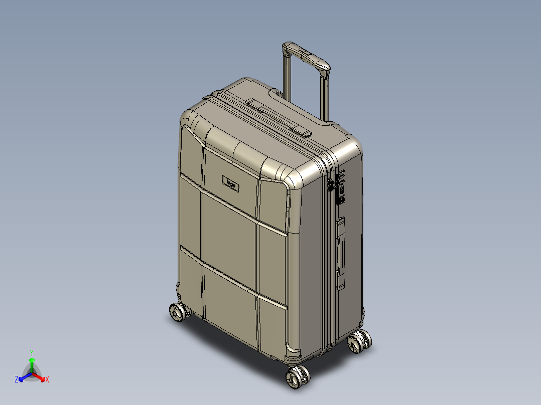 23寸行李箱模型