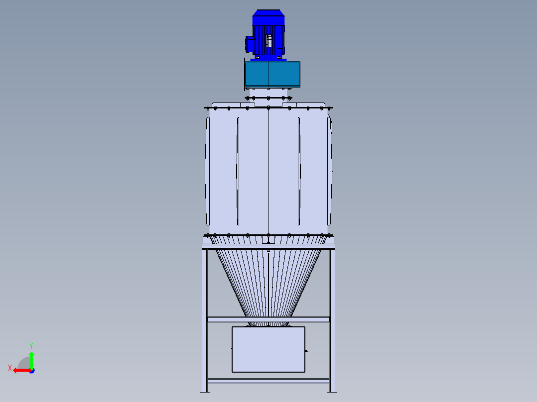 金属板旋风除尘器后视图