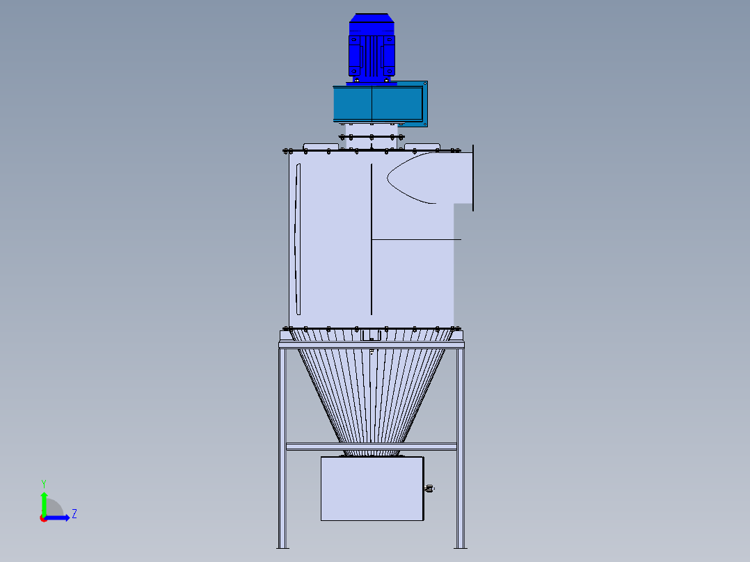 金属板旋风除尘器左视图