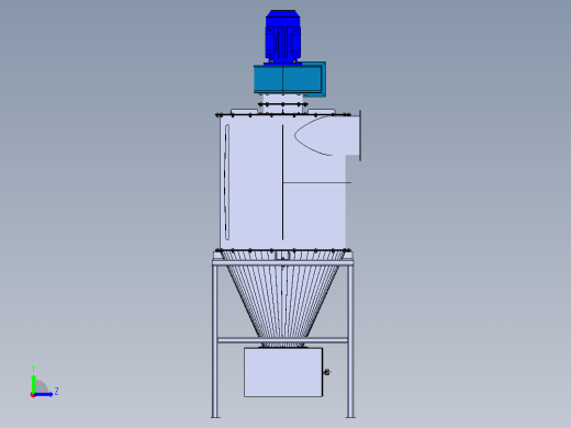 金属板旋风除尘器左视缩略图