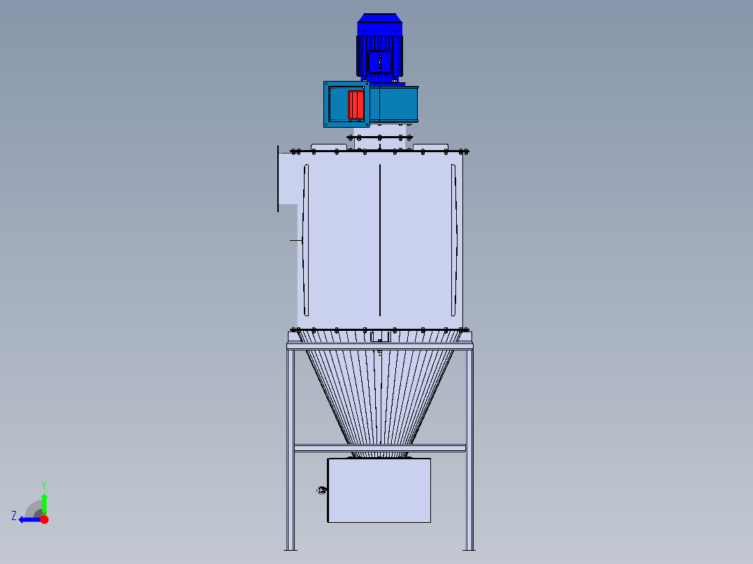 金属板旋风除尘器右视图