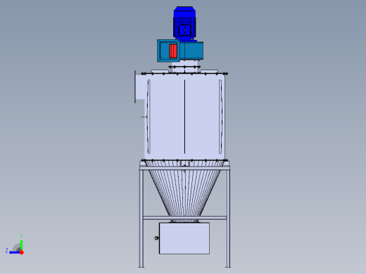 金属板旋风除尘器右视缩略图
