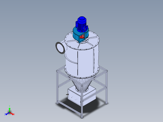 金属板旋风除尘器正等轴测缩略图