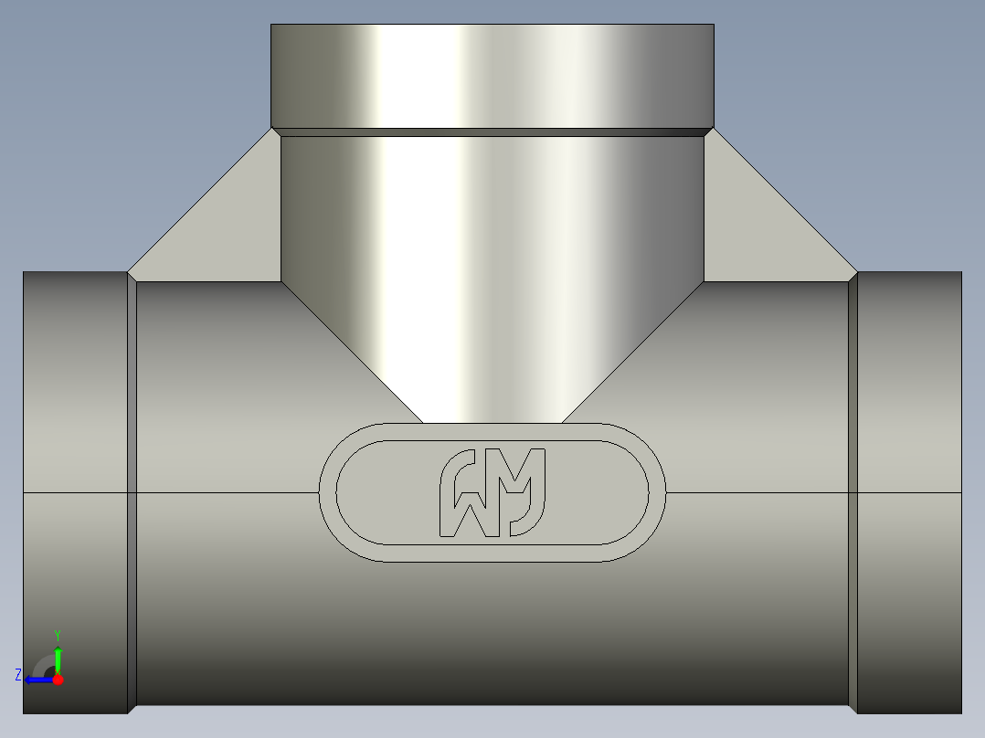 WT三通WT-1-2右视图