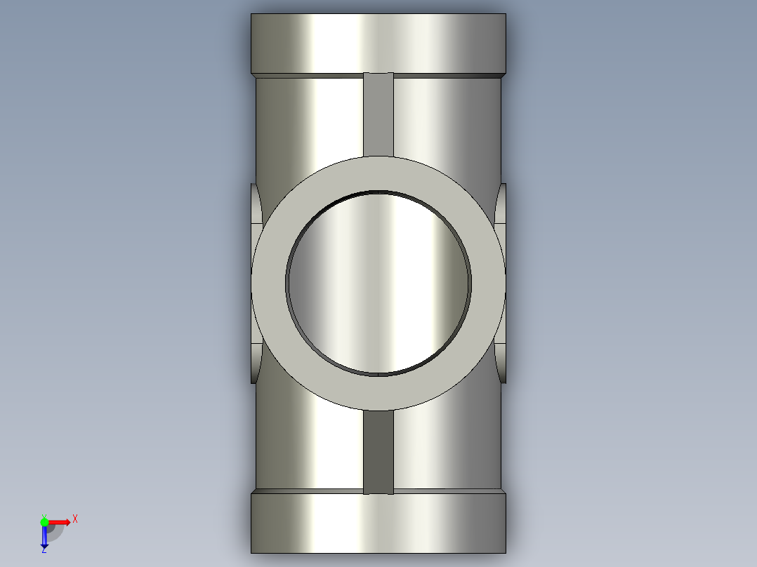 WT三通WT-1-2俯视图