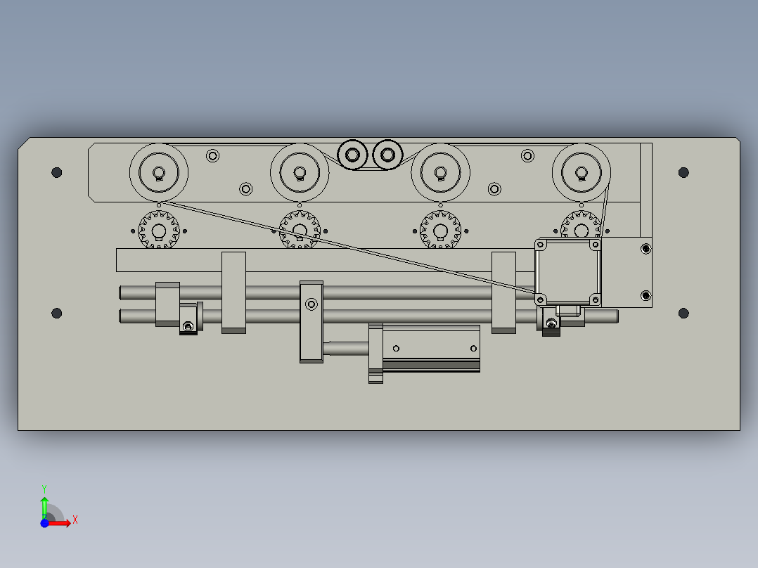 转子分度机构前视图