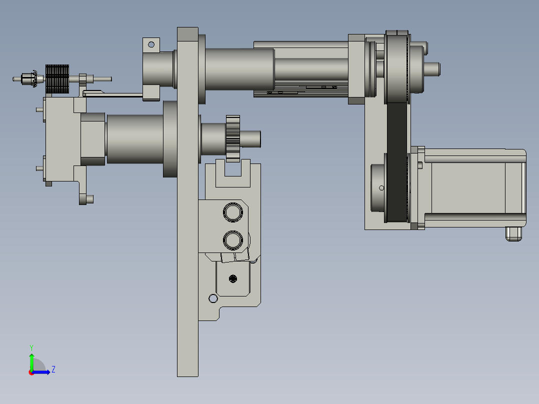 转子分度机构左视图