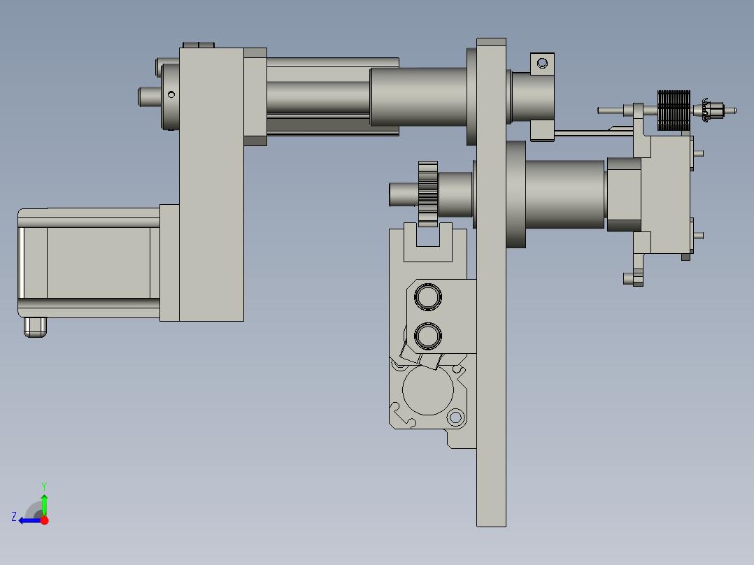 转子分度机构右视图