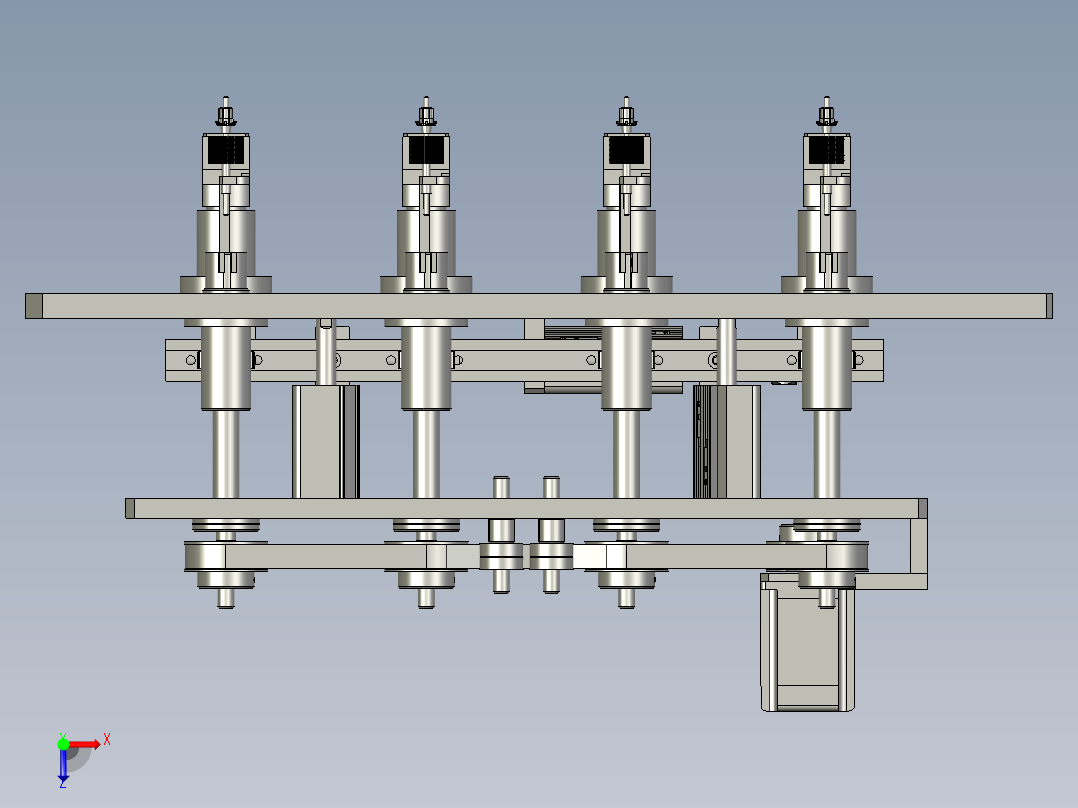 转子分度机构俯视图