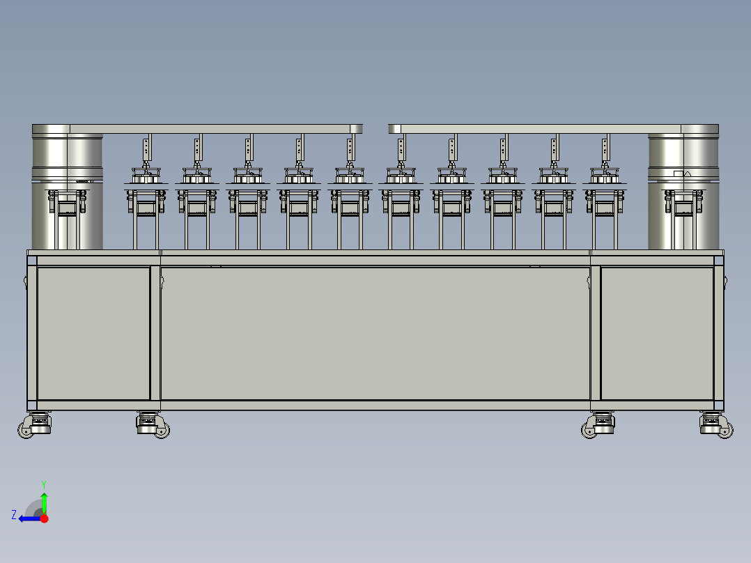 多排转单排转运机右视图