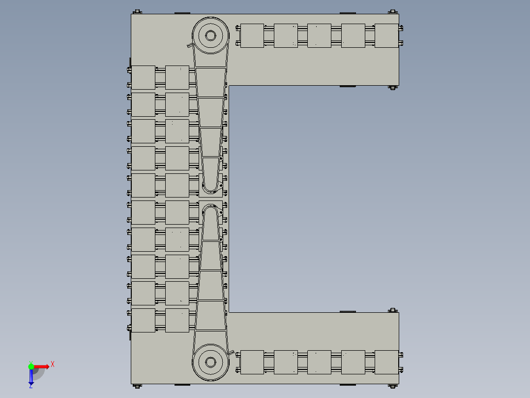 多排转单排转运机俯视图