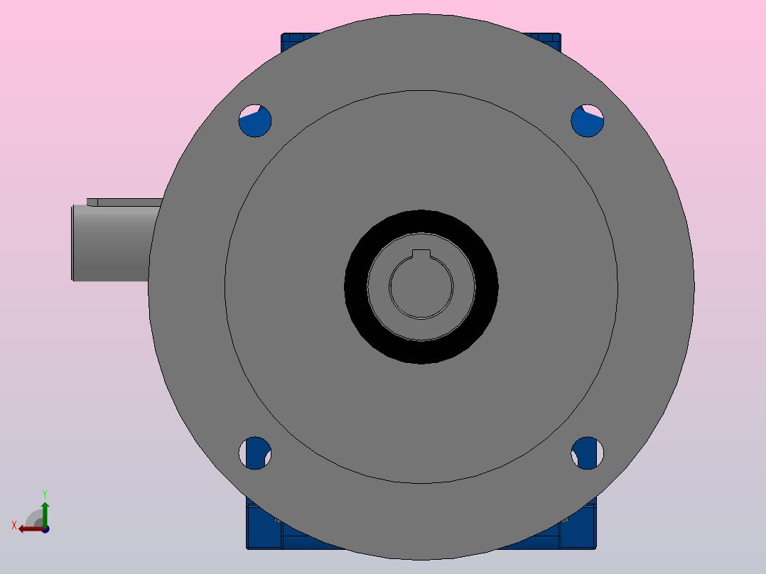 S67ZP蜗轮蜗杆减速机S67-15.32-M1-A-P100后视图