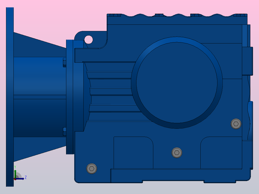 S67ZP蜗轮蜗杆减速机S67-15.32-M1-A-P100左视图