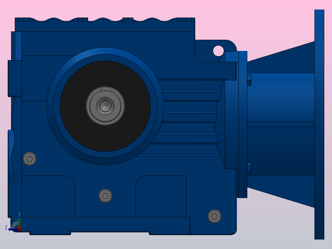 S67ZP蜗轮蜗杆减速机S67-15.32-M1-A-P100右视图