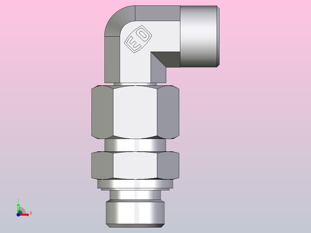 组装式可调旋转弯头EW14SREDOMDCF前视图