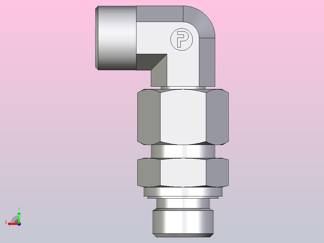 组装式可调旋转弯头EW14SREDOMDCF后视图