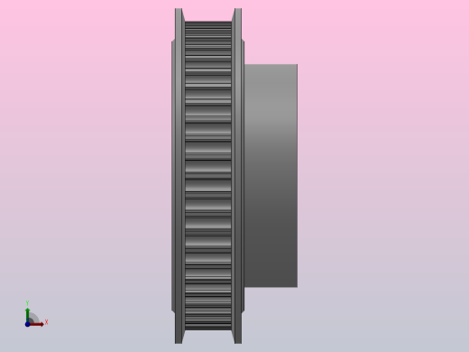 大凸缘型小凸缘型半圆弧形齿同步带轮H3M型_SH3MDC-50-6-dc20-A前视缩略图