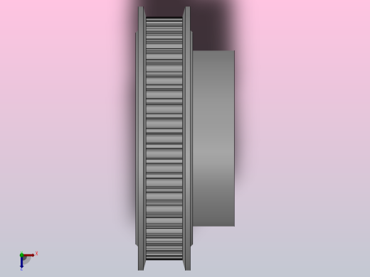 大凸缘型小凸缘型半圆弧形齿同步带轮H3M型_SH3MDC-50-6-dc20-A俯视缩略图