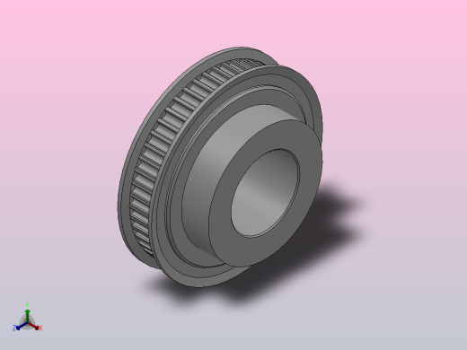 大凸缘型小凸缘型半圆弧形齿同步带轮H3M型_SH3MDC-50-6-dc20-A正等轴测缩略图