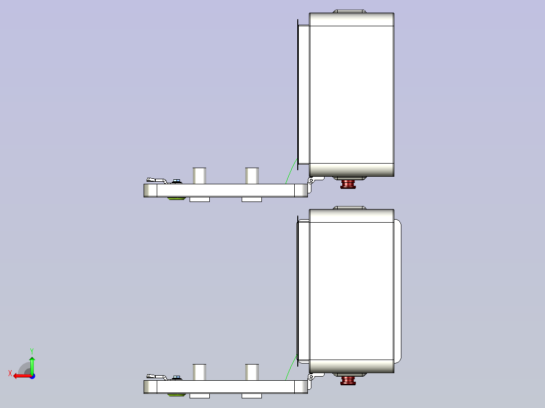 户外交流配电箱模型后视图
