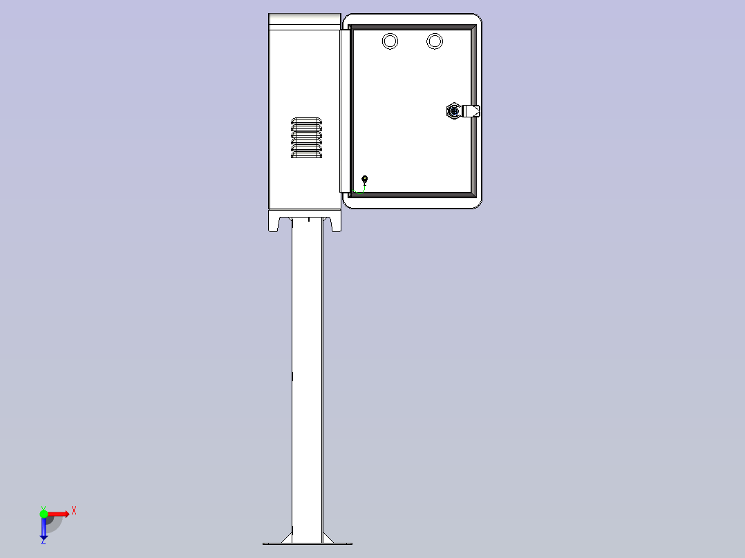户外交流配电箱模型俯视图