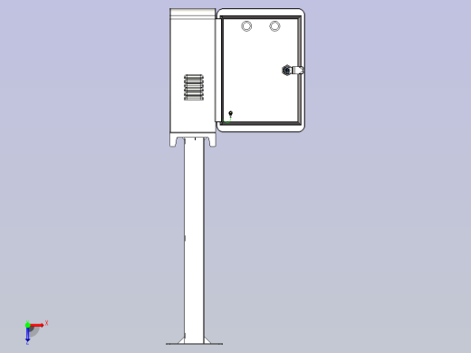 户外交流配电箱模型俯视缩略图