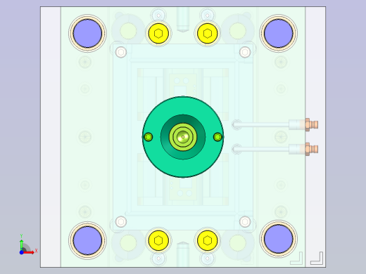 矩形盖进行注塑模具的设计前视缩略图