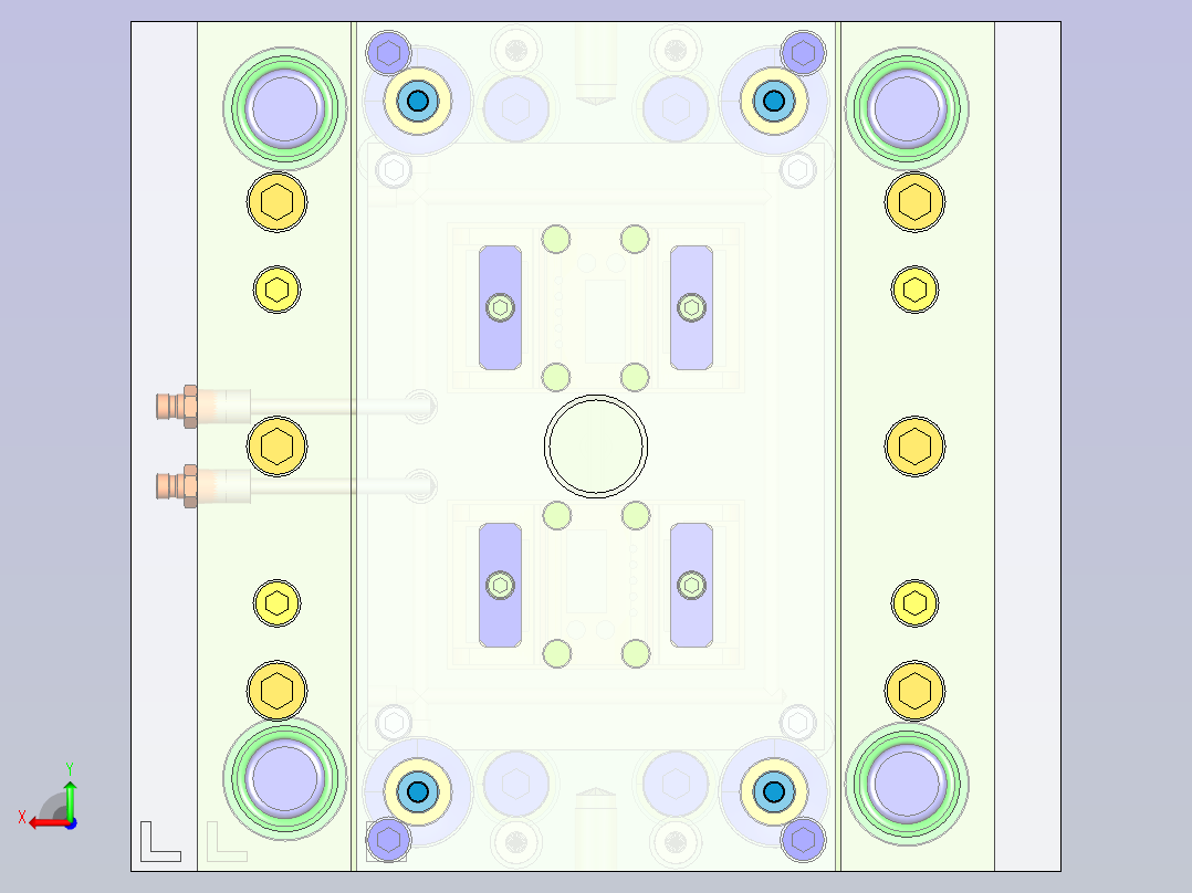 矩形盖进行注塑模具的设计后视图
