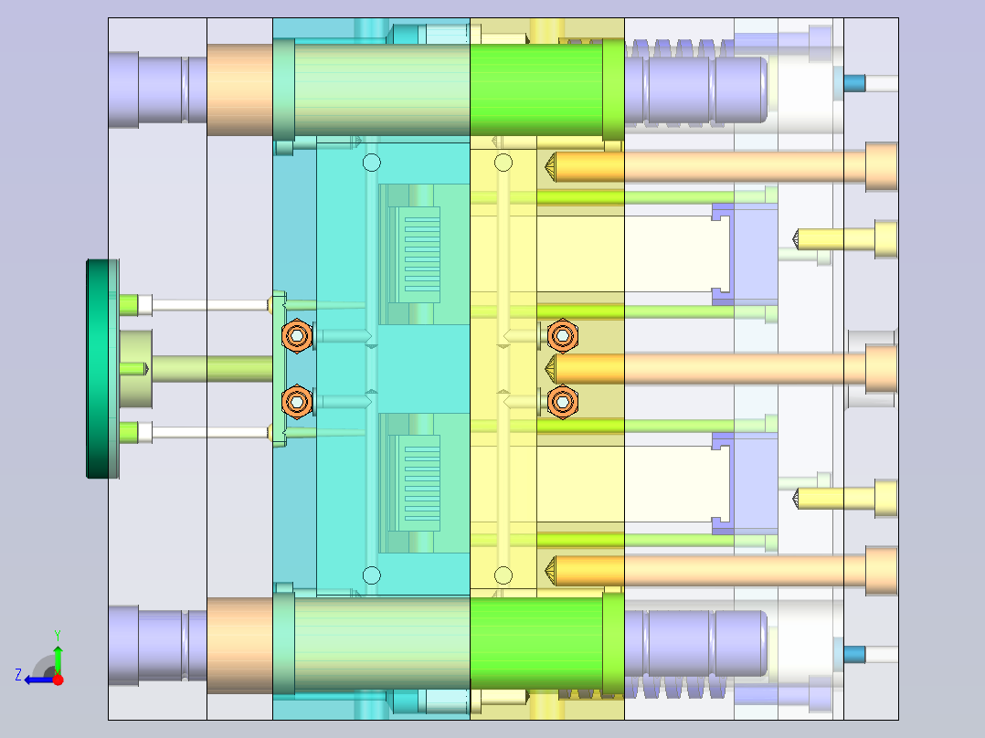 矩形盖进行注塑模具的设计右视图