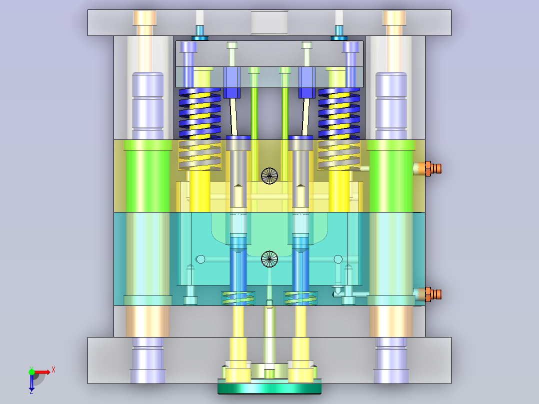矩形盖进行注塑模具的设计俯视图