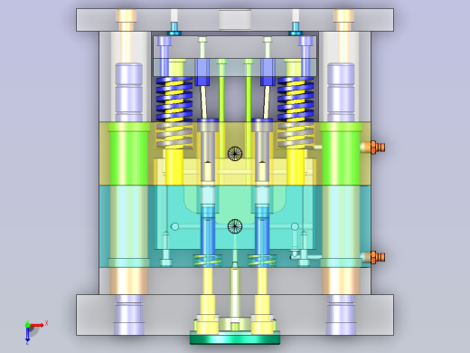 矩形盖进行注塑模具的设计俯视缩略图