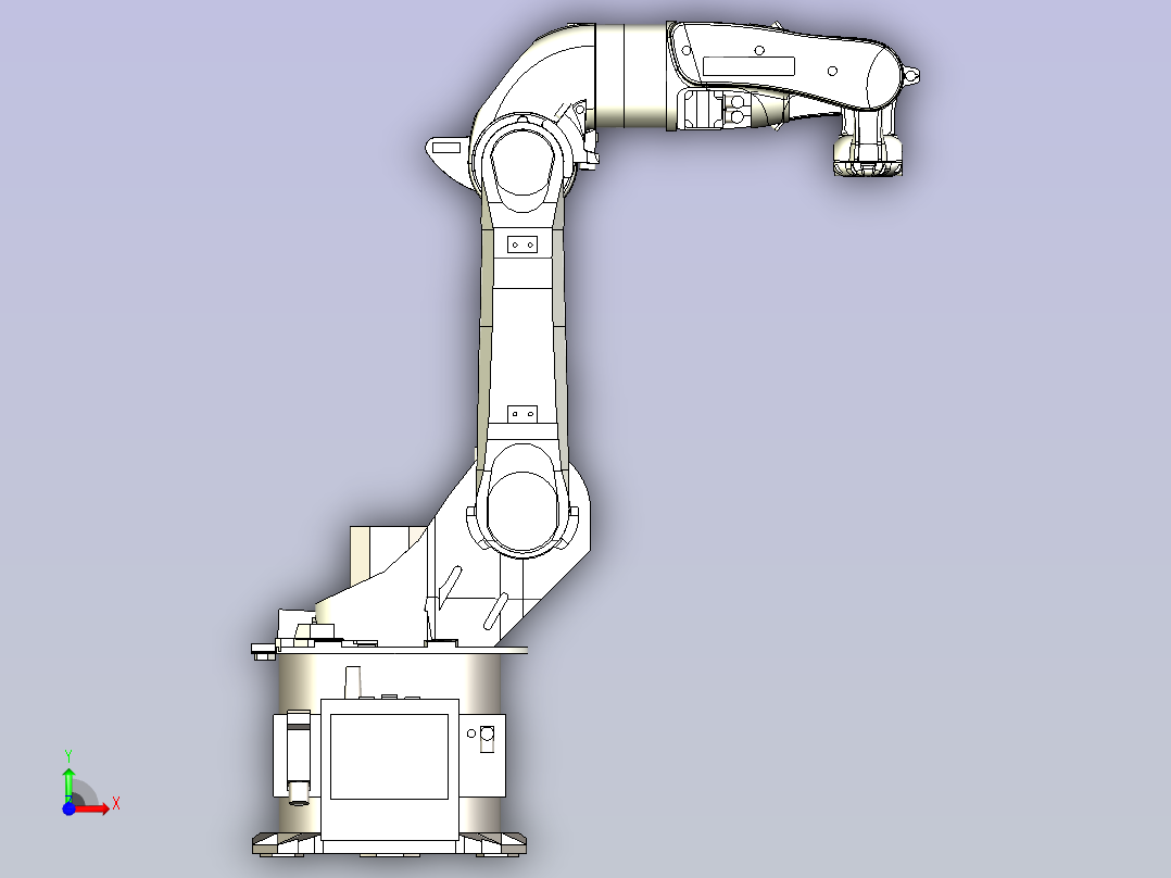 KUKA 1012 机器人三维模型图纸前视图