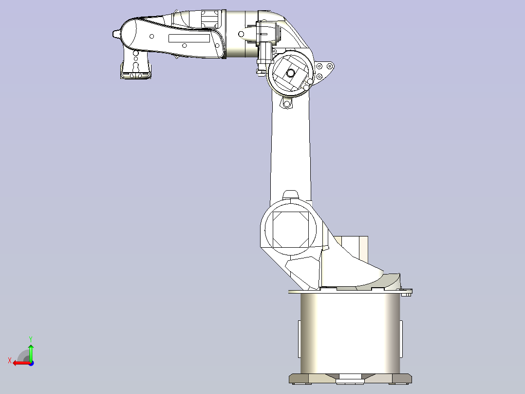 KUKA 1012 机器人三维模型图纸后视图