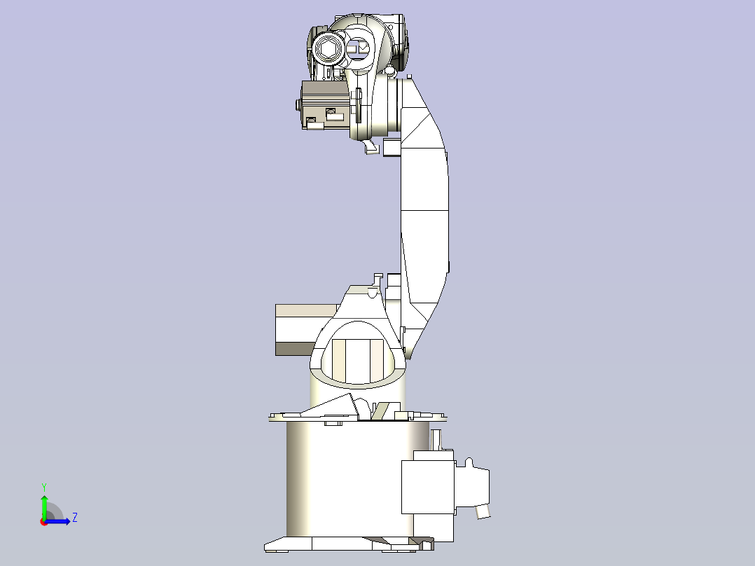 KUKA 1012 机器人三维模型图纸左视图