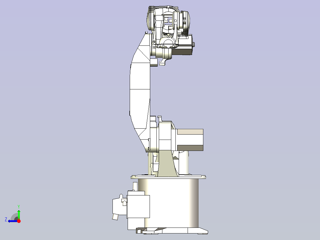 KUKA 1012 机器人三维模型图纸右视图
