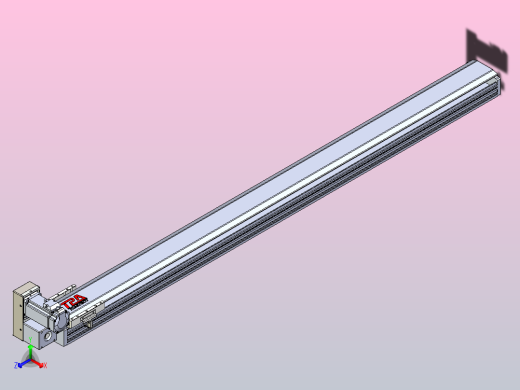 皮带直线轴半封闭可选导轨TPA-HNB-120D-110-L1450-LU-C-P40-N3正等轴测缩略图