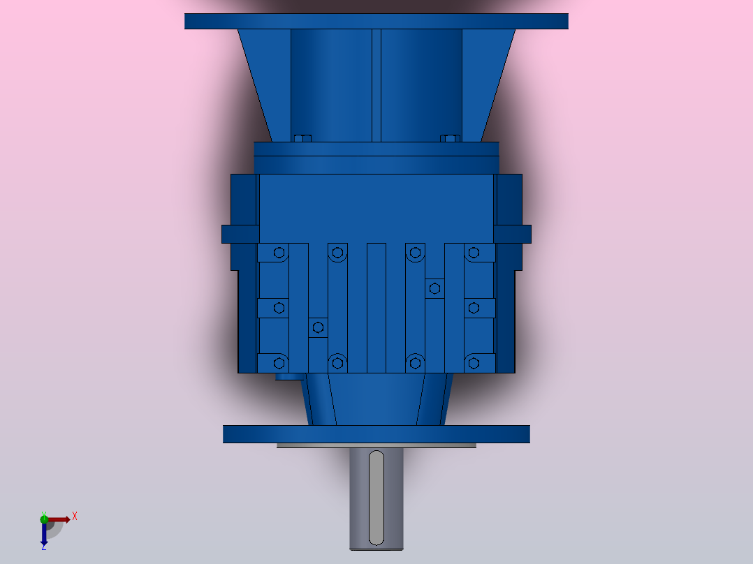RF57ZP斜齿轮减速机RF57-4.39-M1-P100-Φ200俯视图