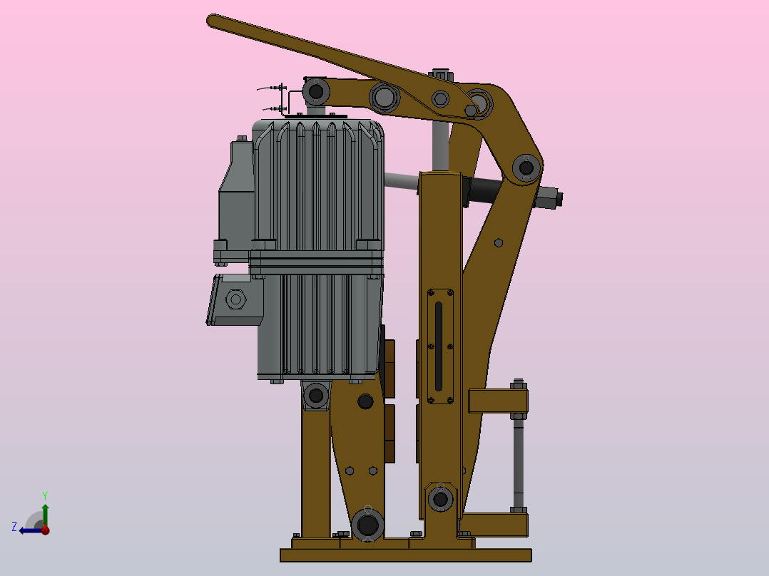 YP21系列电力液压盘式制动器YP21-500-630×30-ⅡA-CL.RL.WL.HL.H右视图