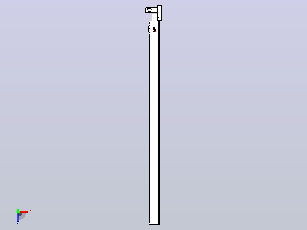 皮带直线轴半封闭可选导轨TPA-HNB-110D-90-L1800-ML-C-P40-N3俯视图
