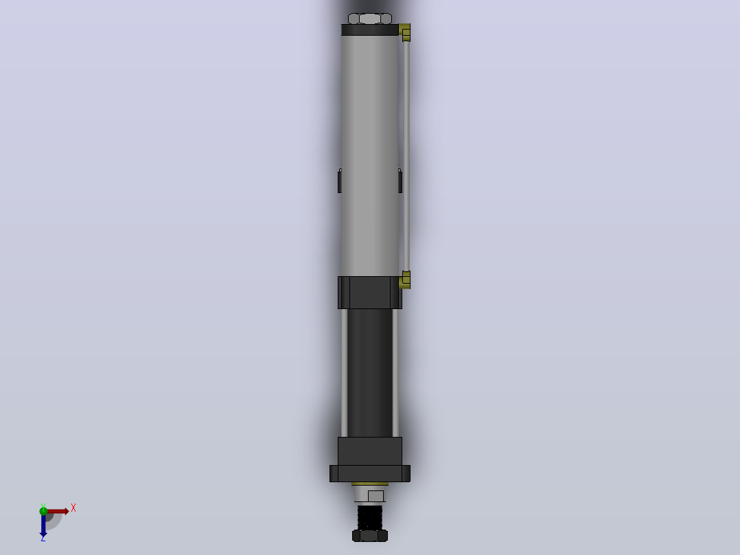 MPT-1T系列标准型[MPT-63-100-5-1T-M2-S1-0°]气压增压缸俯视图