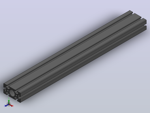 40 X 80氧化铝型材正等轴测缩略图