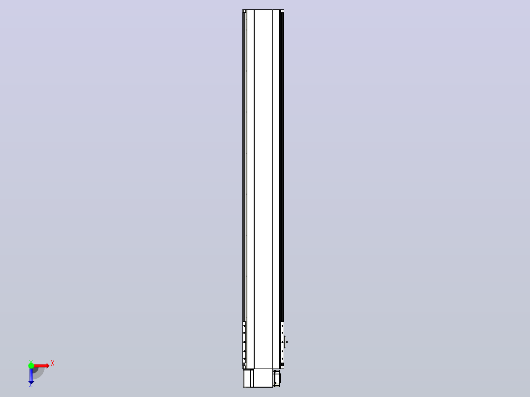 皮带直线轴半封闭可选导轨TPA-HNB-202D-140-L1400-LP-Y-P75-N3俯视图